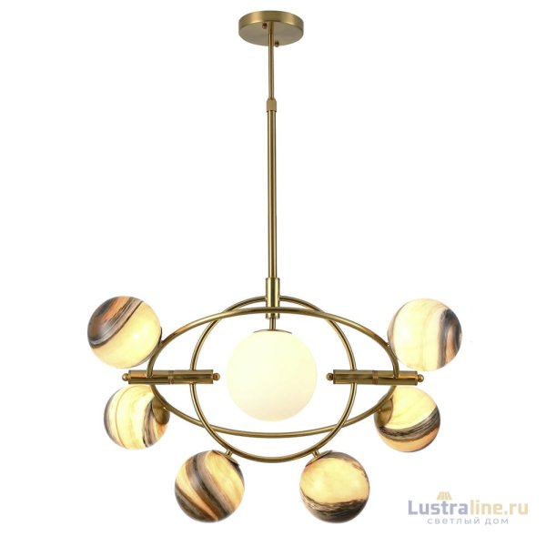 Люстра на штанге Delight Collection Planet KG1122P-7B brass Люстра на штанге Delight Collection Planet KG1122P-7B brass