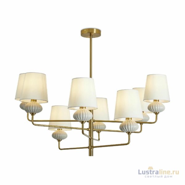 Люстра на штанге Freya Ceramics FR2029PL-08BS