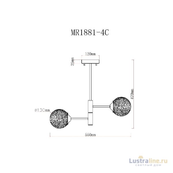 Люстра на штанге MyFar Camilla MR1881-4C Люстра на штанге MyFar Camilla MR1881-4C