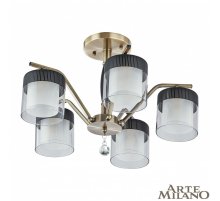 Люстра на штанге Arte Milano Napoli 332646/5 AB+BK