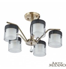 Люстра на штанге Arte Milano Napoli 332646/5 AB+BK