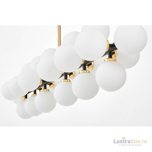 Люстра на штанге Lumina Deco Marsiada LDP 6033-24 BK+GD