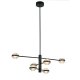 Люстра на штанге Delight Collection MD22030002 MX22030002-6A black/clear
