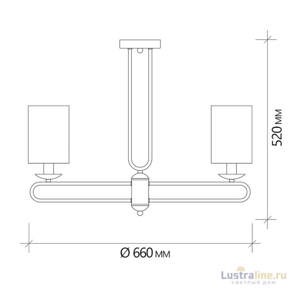 Люстра на штанге Escada Eclipse 10166/5PL Brass