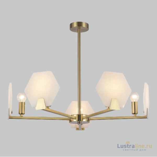 Люстра на штанге Eurosvet Marble 60158/5 латунь a065049 Люстра на штанге Eurosvet Marble 60158/5 латунь a065049