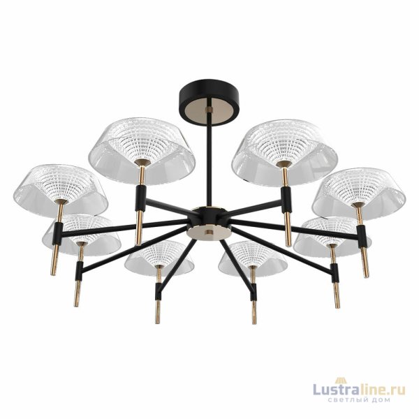 Люстра на штанге DeLight Collection MD21001018-8A black/gold