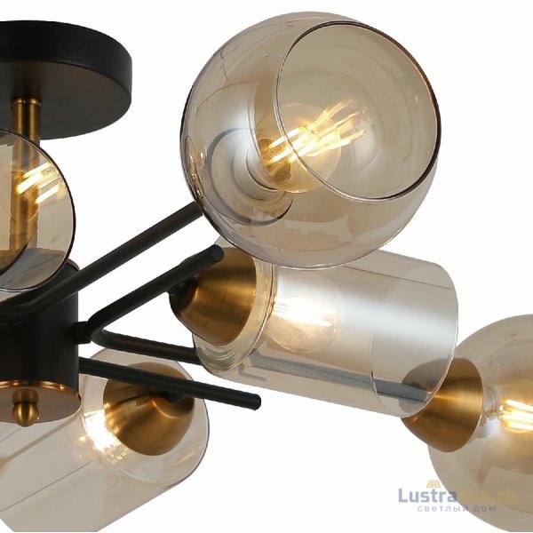 Люстра на штанге Illumico IL8243-8COU-79 BK GD Люстра на штанге Illumico IL8243-8COU-79 BK GD