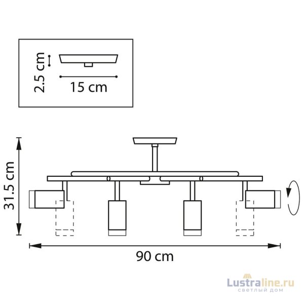Люстра на штанге Lightstar Rullo LR7183080 (571718+214430-8+202430-8) Люстра на штанге Lightstar Rullo LR7183080 (571718+214430-8+202430-8)