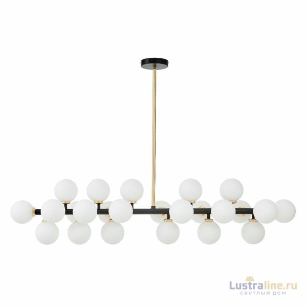 Люстра на штанге Lumina Deco Marsiada LDP 6033-24 BK+GD
