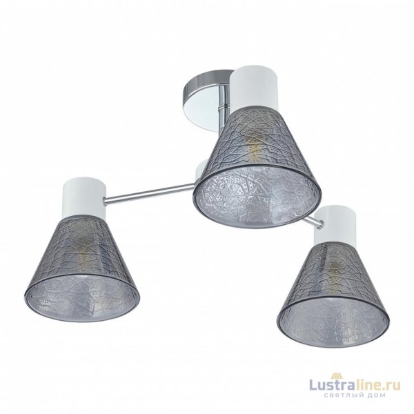 Люстра на штанге Arte Milano Napoli 322408/3 CR+WH Люстра на штанге Arte Milano Napoli 322408/3 CR+WH