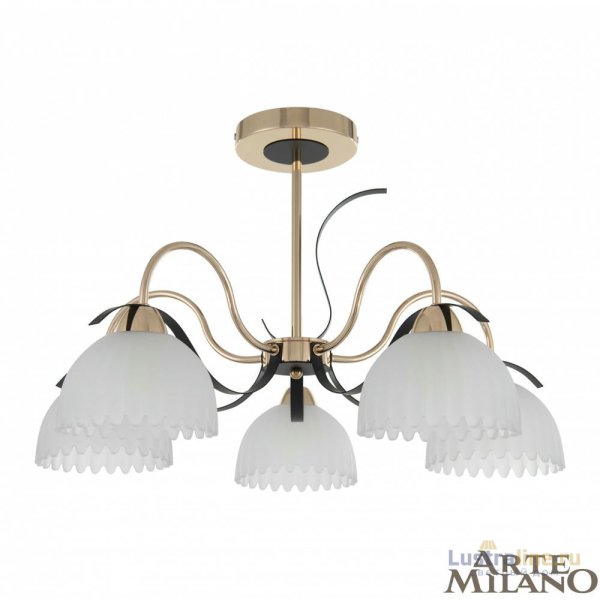 Люстра на штанге Arte Milano Napoli 327306/5 FG+BK Люстра на штанге Arte Milano Napoli 327306/5 FG+BK