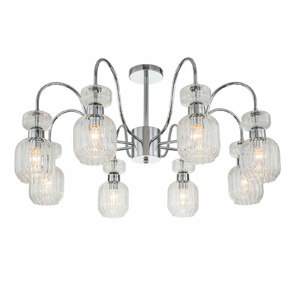 Люстра на штанге Escada Gloss 1141/8PL Chrome/Clear