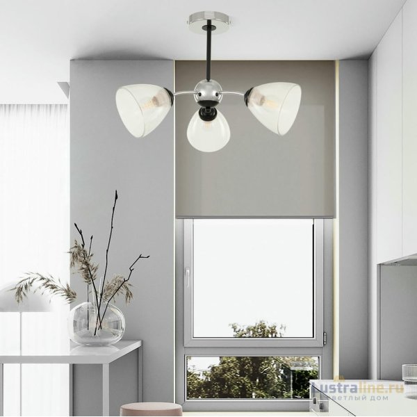 Люстра на штанге Arte Milano Napoli 329007/3 CR.BK Люстра на штанге Arte Milano Napoli 329007/3 CR.BK
