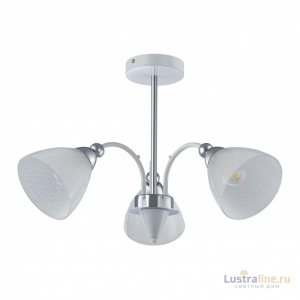 Люстра на штанге Arte Milano Napoli 326008/3 WH+CR Люстра на штанге Arte Milano Napoli 326008/3 WH+CR