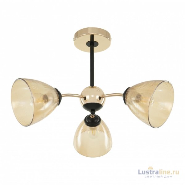 Люстра на штанге Arte Milano Napoli 329007/3 GD.BK Люстра на штанге Arte Milano Napoli 329007/3 GD.BK