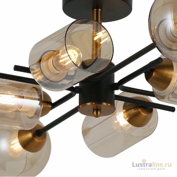 Люстра на штанге Illumico IL8243-8COU-79 BK GD Люстра на штанге Illumico IL8243-8COU-79 BK GD