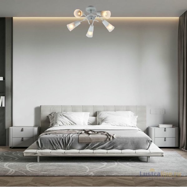 Люстра на штанге Escada Calla 1109/5P White