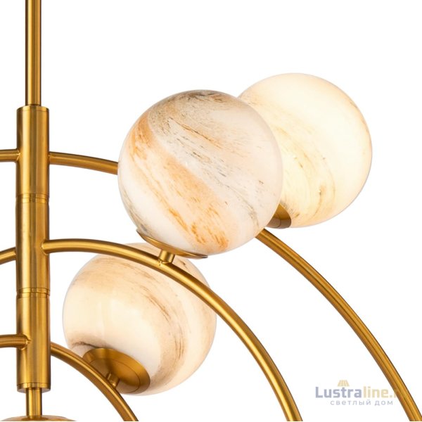 Люстра на штанге Delight Collection Planet KG1122P-13 brass Люстра на штанге Delight Collection Planet KG1122P-13 brass