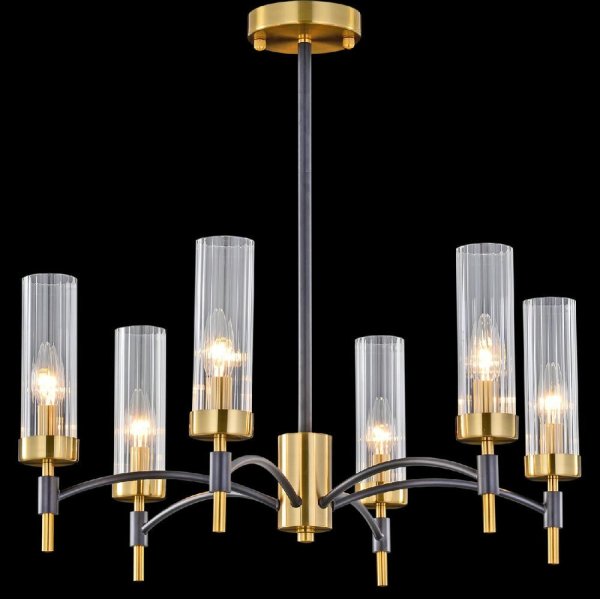 Люстра на штанге Illumico IL5177-6PLS-29 BRASS TUBO