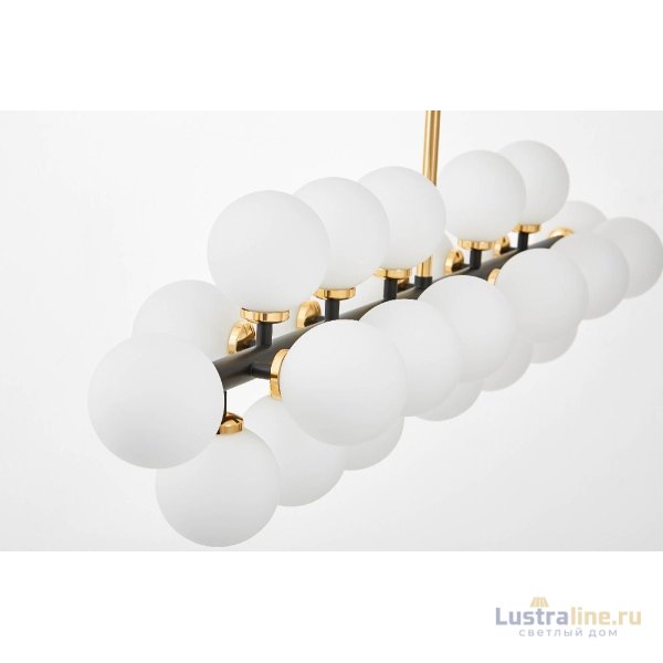 Люстра на штанге Lumina Deco Marsiada LDP 6033-24 BK+GD