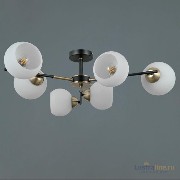 Люстра на штанге Illumico IL0469-6CSQ-24 BK AB LIBRA