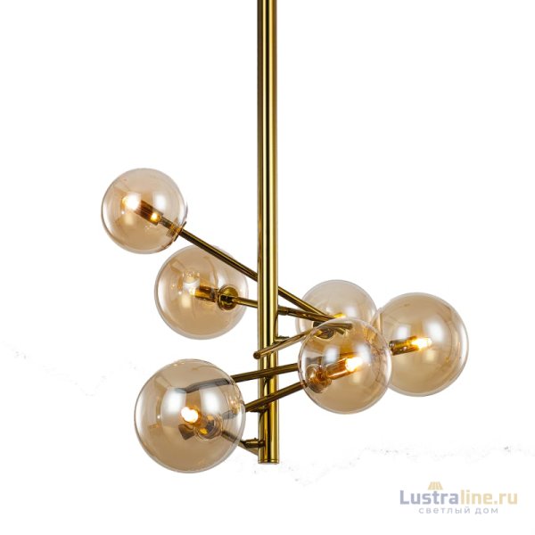 Люстра на штанге Delight Collection Globe Mobile MX19009070-6B gold