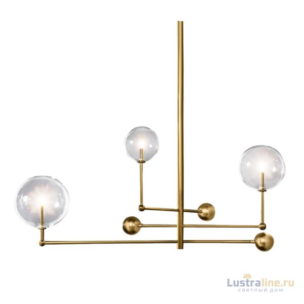 Люстра на штанге Delight Collection Globe Mobile KG0835P-3 brass Люстра на штанге Delight Collection Globe Mobile KG0835P-3 brass