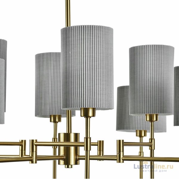 Люстра на штанге Indigo Plisse 13033/8R Brass V000537 Люстра на штанге Indigo Plisse 13033/8R Brass V000537