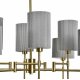 Люстра на штанге Indigo Plisse 13033/8R Brass V000537
