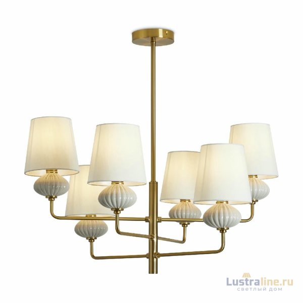 Люстра на штанге Freya Ceramics FR2029PL-06BS