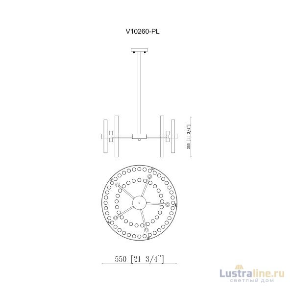 Люстра на штанге Moderli Crumbly V10260-PL