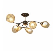 Люстра на штанге IMEX MD.4249-6-S-COFFEE+FGD Люстра на штанге IMEX MD.4249-6-S-COFFEE+FGD