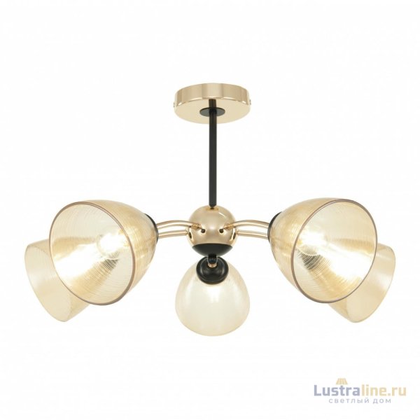 Люстра на штанге Arte Milano Napoli 329007/5 GD.BK Люстра на штанге Arte Milano Napoli 329007/5 GD.BK