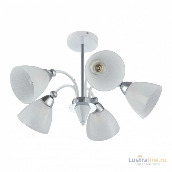 Люстра на штанге Arte Milano Napoli 326008/5 WH+CR Люстра на штанге Arte Milano Napoli 326008/5 WH+CR