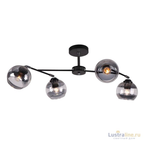 Люстра на штанге IMEX MD.9460-4-S BK+CH
