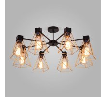 Люстра на штанге Eurosvet Trappola 70107/8 черный/латунь a061403