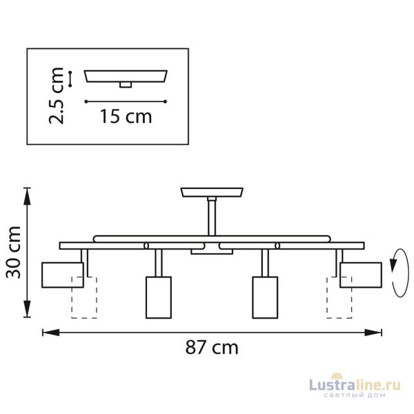 Люстра на штанге Lightstar Rullo LR718308 (571718+214430-8) Люстра на штанге Lightstar Rullo LR718308 (571718+214430-8)