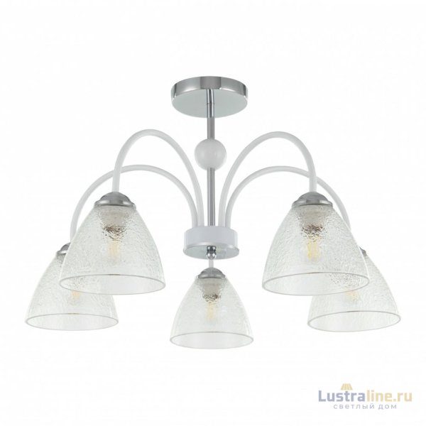 Люстра на штанге Arte Milano Napoli 321410/5 CR+WH Люстра на штанге Arte Milano Napoli 321410/5 CR+WH