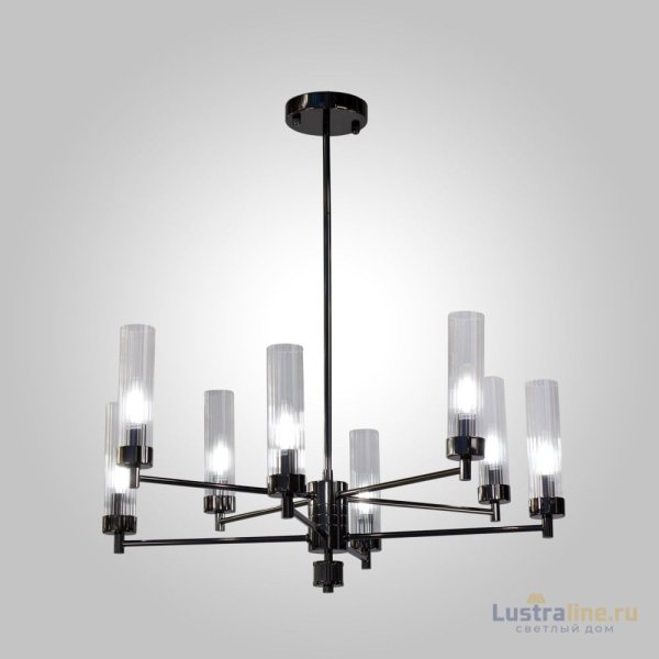 Люстра на штанге AM Group INDIGO SP8 PEARL BLACK