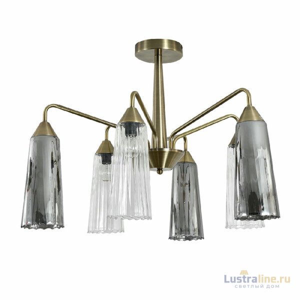 Люстра на штанге Indigo Campana 13028/6R Brass V000509
