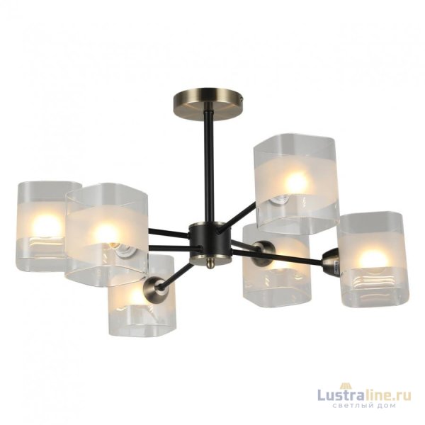 Люстра на штанге IMEX Lasso MD.51742-6-S-BK+AB Люстра на штанге IMEX Lasso MD.51742-6-S-BK+AB