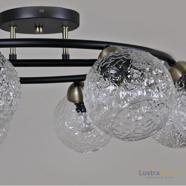 Люстра на штанге Illumico IL0296-8CSQ-79 BK AB Люстра на штанге Illumico IL0296-8CSQ-79 BK AB