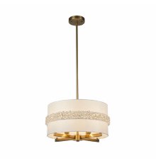 Люстра на штанге Indigo Effetto 13030/4R Brass V000514