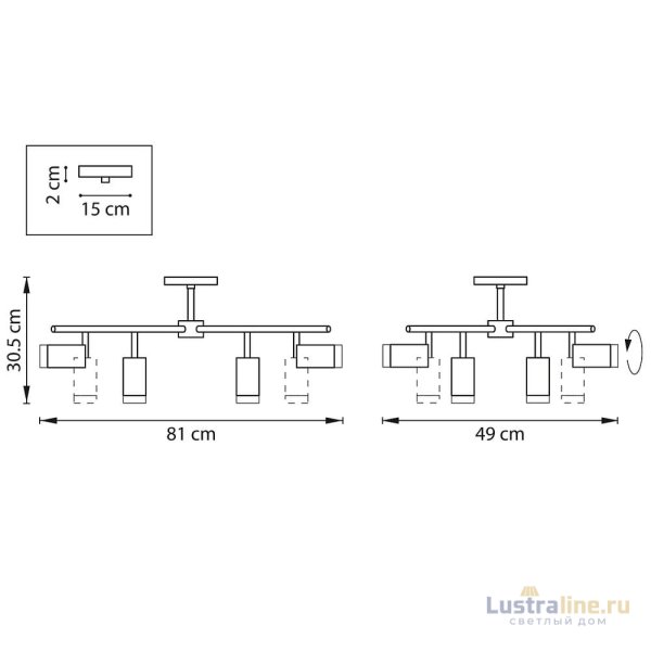 Люстра на штанге Lightstar Rullo LR7283643740 (571728+214437-4+214436-4+202430-8) Люстра на штанге Lightstar Rullo LR7283643740 (571728+214437-4+214436-4+202430-8)