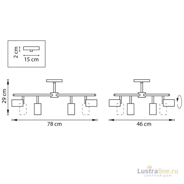 Люстра на штанге Lightstar Rullo LR728308 (571728+214430-8) Люстра на штанге Lightstar Rullo LR728308 (571728+214430-8)