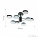 Люстра на штанге Arte Milano Ferrara 250906/8B Bk/Gr