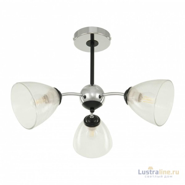 Люстра на штанге Arte Milano Napoli 329007/3 CR.BK Люстра на штанге Arte Milano Napoli 329007/3 CR.BK