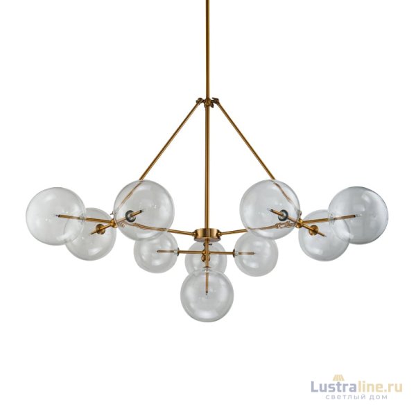 Люстра на штанге Delight Collection Globe Mobile KG0965P-10B brass