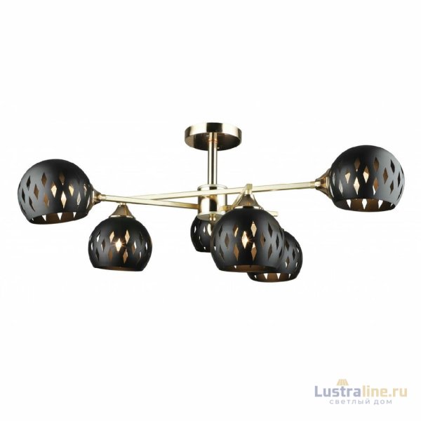 Люстра на штанге IMEX MD.4211-6-S-GD+FGD Люстра на штанге IMEX MD.4211-6-S-GD+FGD