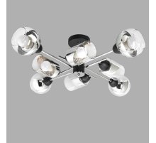 Люстра на штанге IMEX MD.8243-8-S-BK+CH Люстра на штанге IMEX MD.8243-8-S-BK+CH